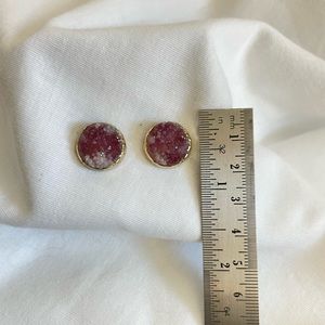 Purple Druzy Earrings